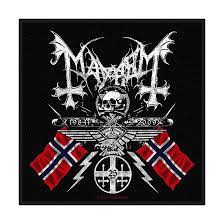 MAYHEM - MAYHEM STANDARD PATCH: COAT OF ARMS (LOO in the group Minishops / Mayhem at Bengans Skivbutik AB (4359382)