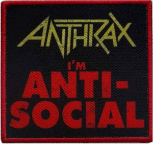 Anthrax - Anti-Social Printed Patch in the group MERCHANDISE / Accessoarer / Hårdrock at Bengans Skivbutik AB (4379907)