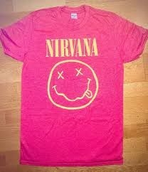 Nirvana - Nirvana T-Shirt Smiley (Light Red) in the group Minishops / Nirvana at Bengans Skivbutik AB (4381354)