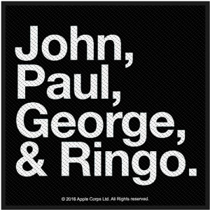 The Beatles - John Paul George & Ringo Standard Patch in the group MERCHANDISE / Merch / Pop-Rock at Bengans Skivbutik AB (4400541)