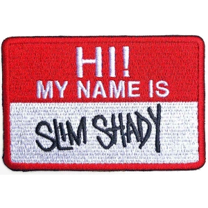 Eminem - Slim Shady Name Badge Woven Patch in the group MERCHANDISE / Merch / Hip Hop-Rap at Bengans Skivbutik AB (4400564)