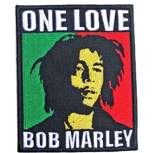 Bob Marley - One Love Woven Patch in the group MERCHANDISE / Merch / Reggae at Bengans Skivbutik AB (4400568)