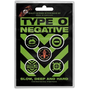 Type O Negative - Slow, Deep & Hard Button Badge Pack in the group MERCHANDISE / Merch / Hårdrock at Bengans Skivbutik AB (4400579)