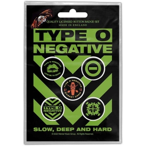 Type O Negative - Slow, Deep & Hard Button Badge Pack in the group MERCHANDISE / Pin-Button Badge / Heavy Metal at Bengans Skivbutik AB (4400579)