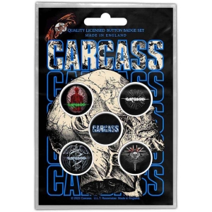 Carcass - Necro Head Button Badge Pack in the group MERCHANDISE / Merch / Hårdrock at Bengans Skivbutik AB (4400581)