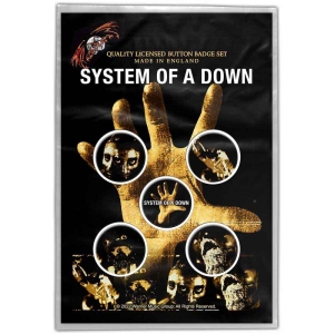 System Of A Down - Hand Button Badge Pack in the group MERCHANDISE / Merch / Hårdrock at Bengans Skivbutik AB (4400595)