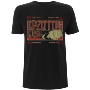 Led Zeppelin - Unisex T-Shirt: Zeppelin & Smoke (Large) in the group OTHER / BW-T-shirts at Bengans Skivbutik AB (4401009)