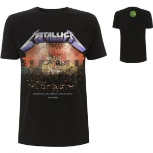 Metallica - Unisex T-Shirt: Stockholm '86. (Back Pri in the group OTHER / BW-T-shirts at Bengans Skivbutik AB (4401036)