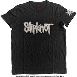 Slipknot - Unisex T-Shirt: Logo & Star (Applique) (Small) in the group CDON - Exporterade Artiklar_Manuellt / T-shirts_CDON_Exporterade at Bengans Skivbutik AB (4401037)