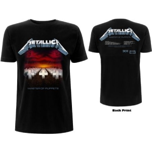 Metallica - Unisex T-Shirt: Master of Puppets Tracks in the group OTHER / BW-T-shirts at Bengans Skivbutik AB (4401050)