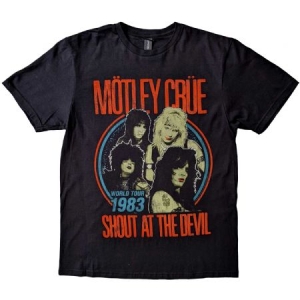 Motley Crue - Unisex T-Shirt: Vintage World Tour Devil in the group OTHER / BW-T-shirts at Bengans Skivbutik AB (4401067)