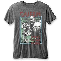 Queen - Unisex T-Shirt: News of the World (Burno in the group OTHER / BW-T-shirts at Bengans Skivbutik AB (4401132)