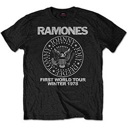 Ramones - Unisex T-Shirt: First World Tour 1978 (X in the group OTHER / BW-T-shirts at Bengans Skivbutik AB (4401148)