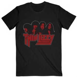 Thin Lizzy - Unisex T-Shirt: Band Photo Logo (Large) in the group OTHER / MK Test 6 at Bengans Skivbutik AB (4401157)