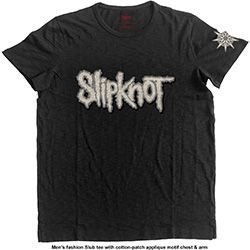 Slipknot - Unisex T-Shirt: Logo & Star (Applique) ( in the group OTHER / BW-T-shirts at Bengans Skivbutik AB (4401170)