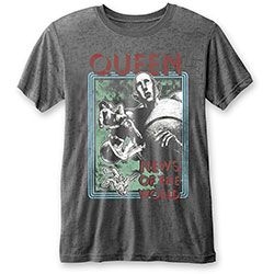 Queen - Unisex T-Shirt: News of the World (Burnout) (Medium) in the group CDON - Exporterade Artiklar_Manuellt / T-shirts_CDON_Exporterade at Bengans Skivbutik AB (4401210)