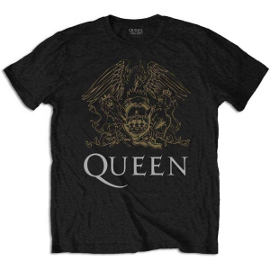 Queen - Crest Uni Bl T-Shirt  (XL) in the group MERCHANDISE / T-shirt / Pop-Rock at Bengans Skivbutik AB (4401215)