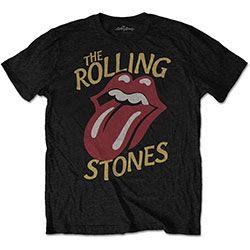 The Rolling Stones - Unisex T-Shirt: Vintage Typeface (Large) in the group OTHER / MK Test 6 at Bengans Skivbutik AB (4401230)
