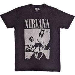 Nirvana - Unisex T-Shirt: Sitting (Distressed) (XX in the group OTHER / BW-T-shirts at Bengans Skivbutik AB (4401263)