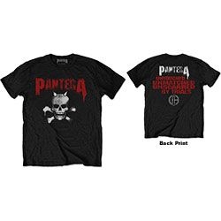 Pantera - Unisex T-Shirt: Horned Skull Stencil (Ba in the group OTHER / BW-T-shirts at Bengans Skivbutik AB (4401272)