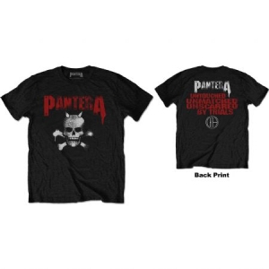 Pantera - Unisex T-Shirt: Horned Skull Stencil (Ba in the group OTHER / BW-T-shirts at Bengans Skivbutik AB (4401276)