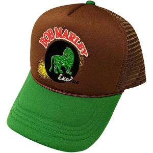 Bob Marley - Exodus Lion Brown/Green Mesh-Back C in the group MERCHANDISE / Cap / Reggae at Bengans Skivbutik AB (4408508)