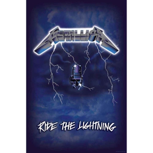 Metallica - Ride The Lightning Textile Poster in the group MERCHANDISE / Merch / Hårdrock at Bengans Skivbutik AB (4408526)