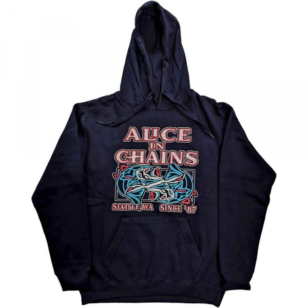 Alice In Chains - Unisex Pullover Hoodie: Totem Fish in the group MERCH / Clothing / Hoodies at Bengans Skivbutik AB (4414318r)