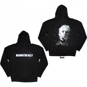 Machine Gun Kelly - Unisex Pullover Hoodie: Cracked Glass (B in the group OTHER / Övrigt /  at Bengans Skivbutik AB (4414325r)