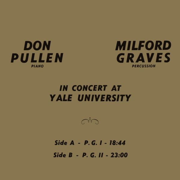 Graves Milford / Don Pullen - In Concert At Yale University in the group VINYL / Pop-Rock at Bengans Skivbutik AB (5509126)