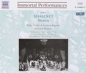 Massenet Jules - Massenet: Manon in the group CD / Klassiskt at Bengans Skivbutik AB (5510026)