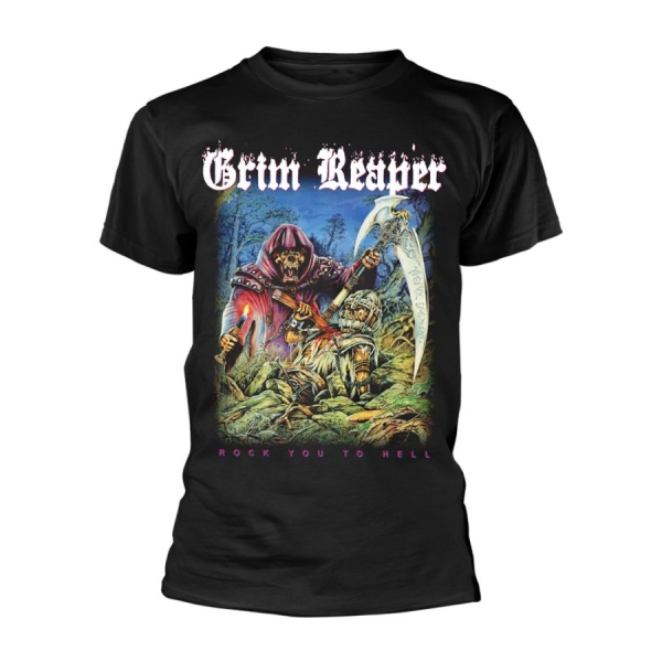 Grim Reaper - T/S Rock You To Hell (M) in the group MERCH / Clothing / T-shirts at Bengans Skivbutik AB (5510251)