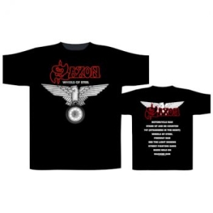 Saxon - T/S Wheels Of Steel (L) in the group MERCHANDISE / T-shirt / Heavy Metal at Bengans Skivbutik AB (5514039)