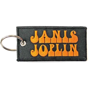 Janis Joplin - Keychain: Logo (Double Sided) in the group MERCHANDISE / Merch / Pop-Rock at Bengans Skivbutik AB (5516006)