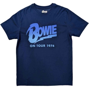 David Bowie - On Tour 1974 Uni Denim    in the group MERCHANDISE / T-shirt / Pop-Rock at Bengans Skivbutik AB (5516043r)