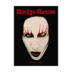 Marilyn Manson - Face Standard Patch in the group MERCHANDISE / Merch / Hårdrock at Bengans Skivbutik AB (5516831)