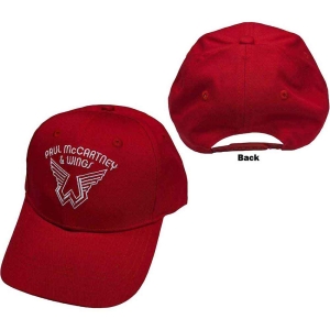 Paul Mccartney - Wings Logo Red Baseball C in the group MERCHANDISE / Merch / Pop-Rock at Bengans Skivbutik AB (5517605)