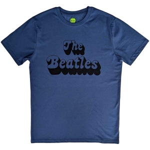 The Beatles - Text Logo Shadow Uni Denim    in the group MERCHANDISE / T-shirt / Pop-Rock at Bengans Skivbutik AB (5519229r)