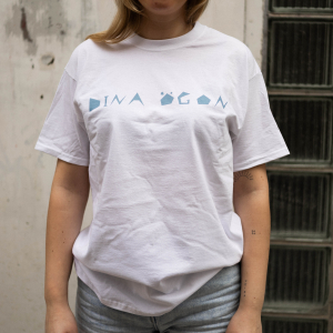 Dina Ögon - T-Shirt White - Blue Logo M in the group MERCHANDISE / T-shirt / RnB-Soul at Bengans Skivbutik AB (5522359r)