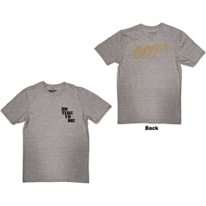 James Bond - No Time To Die & Logo Uni Grey    in the group MERCHANDISE / T-shirt / Soundtrack at Bengans Skivbutik AB (5524513r)