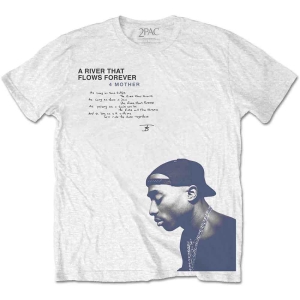 Tupac - A River... Uni Wht in the group MERCHANDISE / T-shirt / Hip Hop-Rap at Bengans Skivbutik AB (5524806r)