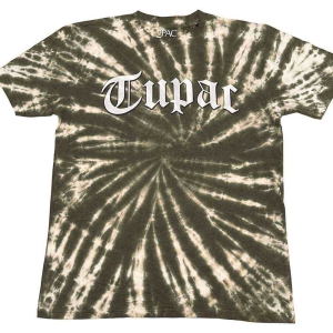 Tupac - Gothic Logo Uni Green Dip-Dye    in the group MERCHANDISE / T-shirt / Hip Hop-Rap at Bengans Skivbutik AB (5524814r)