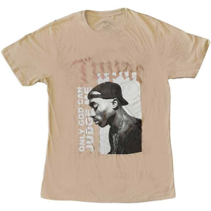Tupac - Only God Text Uni Sand in the group MERCHANDISE / T-shirt / Hip Hop-Rap at Bengans Skivbutik AB (5524819r)
