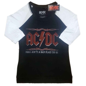 Ac/Dc - Hell Ain't A Bad Place Lady Bl/Wht Ragla in the group MERCH / T-Shirt /  at Bengans Skivbutik AB (5525350r)