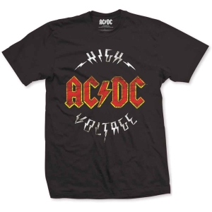 Ac/Dc - Logo High Voltage Uni Bl in the group MERCHANDISE / T-shirt / Heavy Metal at Bengans Skivbutik AB (5525371r)