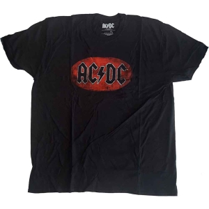 Ac/Dc - Oval Logo Vintage Uni Bl    in the group MERCHANDISE / T-shirt / Heavy Metal at Bengans Skivbutik AB (5525402r)