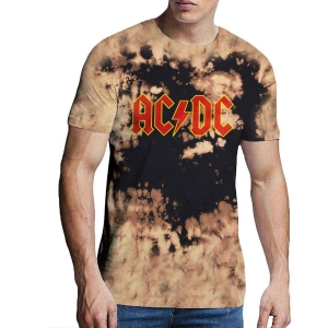 Ac/Dc - Logo Uni Bl/Tan Dip-Dye    in the group MERCHANDISE / T-shirt / Heavy Metal at Bengans Skivbutik AB (5525419r)