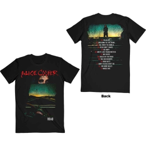 Alice Cooper - Road Cover Tracklist Uni Bl    in the group MERCHANDISE / T-shirt / Heavy Metal at Bengans Skivbutik AB (5525609r)