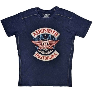 Aerosmith - Boston Pride Snow Wash Uni Navy    in the group MERCHANDISE / T-shirt / Heavy Metal at Bengans Skivbutik AB (5525783r)