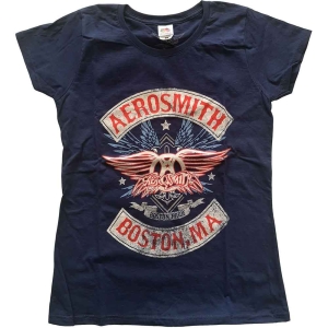 Aerosmith - Boston Pride Lady Navy  1 in the group MERCH / T-Shirt /  at Bengans Skivbutik AB (5525787r)